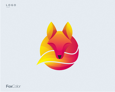 Logo Fox Colorful 3d animation branding graphic design logo motion graphics ui