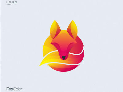 Logo Fox Colorful 3d animation branding graphic design logo motion graphics ui