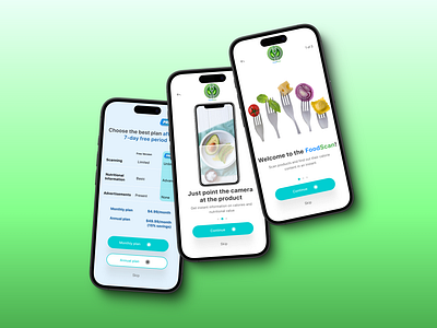 FoodScan design illustration mobile ui ux