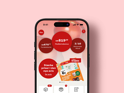 New homescreen for Coop App app design design system ui user interfase ux