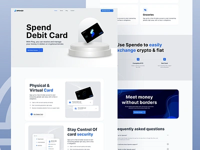 Spendo App Landing Page UI design appdesign applandingpage cleandesign creativedesign designinspiration digitalproductdesign financialapp interactiondesign landingpagedesign modernui responsivedesign ui ui design ui trend uiux userexperience ux ux design visualdesign webdesign