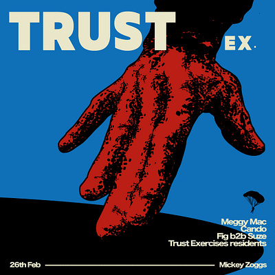 Trust Exercises Promotional Poster dj graphic design layout design music promotional poster