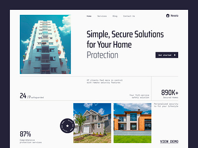 Nexoria - Real Estate Website Design abu hasan buraq lab card clean home home page landing page landing page design property real estate real estate agency real estate design real estate web real estate website ui web web design web ui webflow website design