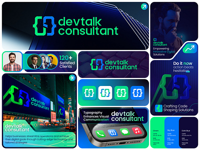 DevTalk Consultant Web Developer Agency Branding Design. ai branding design digital fintech gradient graphic design icon identity lettering logo motion graphics saas tech