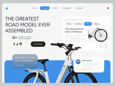 City-Bikes Selling Concept bikes design e commerce landing page product sales ui web