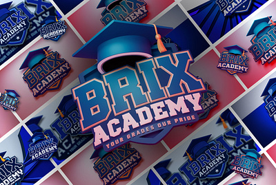 Brix Academy Logo Design brix academy design email logo logo branding logo design ui