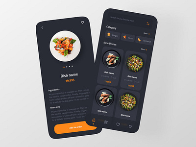 Fast food delivery app UI/UX Design app design ui web3