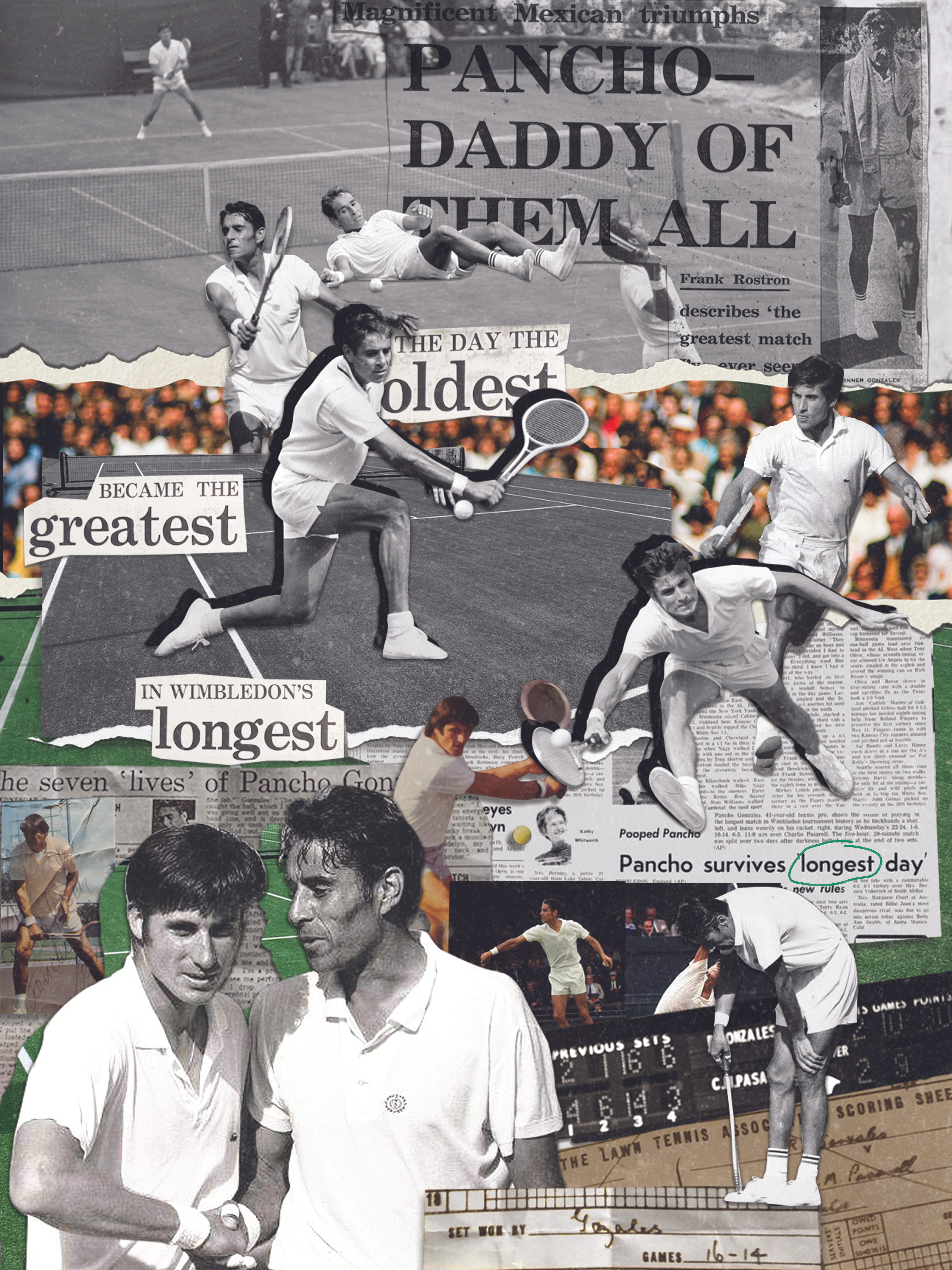 Tennis Сollage Poster collage digital art graphic design illustration poster sport tennis