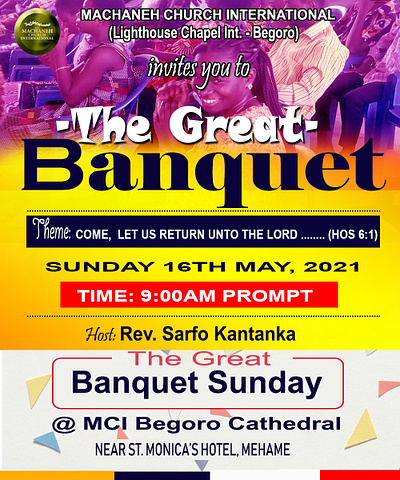 The Great Banquet branding design flyer logo