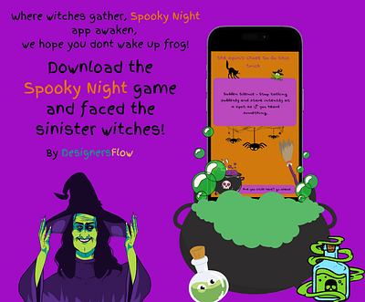 Spooky Night App 3d animation branding design graphic design illustration logo motion graphics ui ux