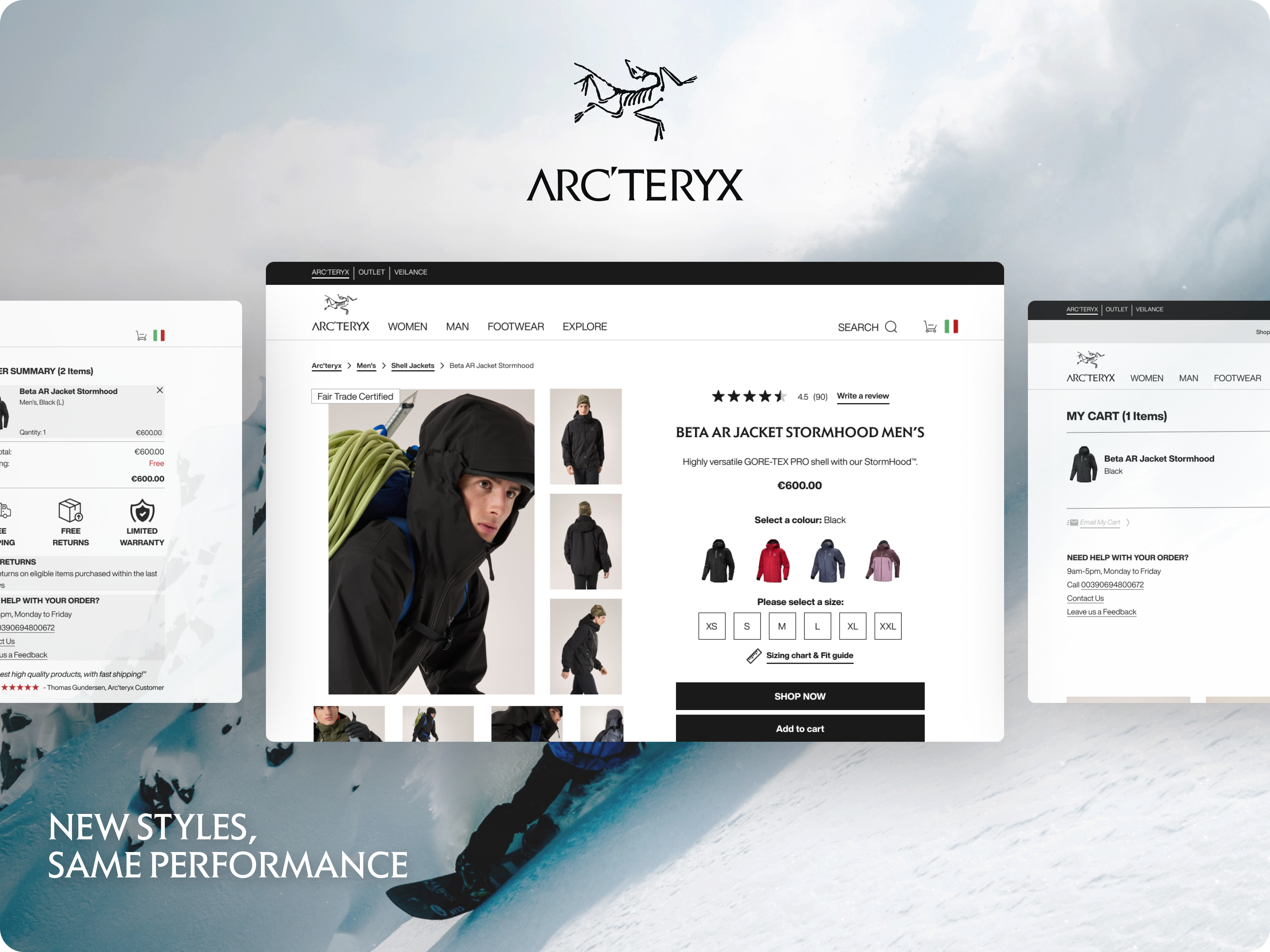 Example of Arc'teryx - Product Page Redesign - WebDesign
