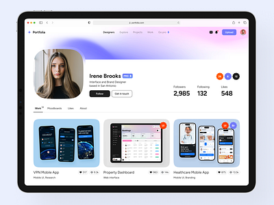 Profile Page app design best web design cards ui dashboard dashboard ui modern dashboard modern ui profile page ui ui design ui ux ui ux design ux web app web application design web design web interface design web ui web ui design webdesign