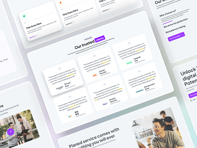 UnifiedUI - Testimonial sections client feedback design digital business feedback layout review section testimonial ui ui design unified ui unifiedui user interface ux website