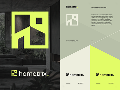 Hometrix Logo Concept apartments architecture architecturelogo booking branding building clean geometricdesign home house identity logo minimal real estate realtor rental startup visualidentity