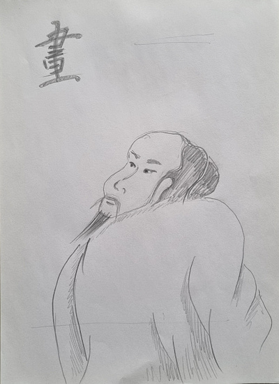 Chinese master artist china chinese draft hand hand drawn illustration man person sketch