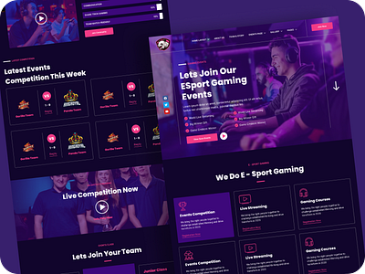 ESport Gaming Landing Page 3d branding graphic design logo ui