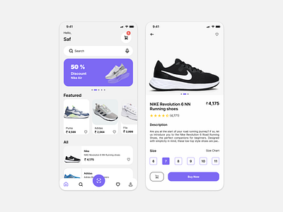 Ecommerce Sneaker Shopping App UI Design ecommerce mobile design ecommerce ui design shoe shopping ui sneakers shopping ui ui ux