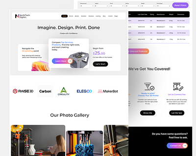 Website for 3D printing service | UI/UX Design 3d printing 3d printing service clean figma graphic design graphic designer landing landing page logo design marketing minimalistic design responsive design uiux design uiux designer website website design