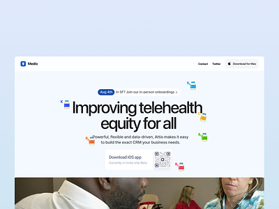 [WIP} Telehealth Landing Page app design logo