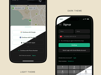 Elektify — Find EV station and pay with one app dark electric vehicle app ev ev map finder ev station finder figma ladom light lithium plugshare station voltla