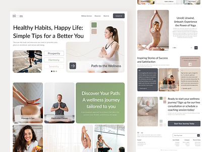 Bloom - Wellness Landing Page design website landing page ui uiux website