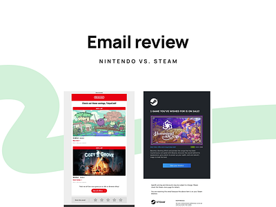 Email review Nintendo vs. Steam branding design email email builder email campaign email design email marketing email newsletter email templates newsletter nintendo steam stripo e ui web design