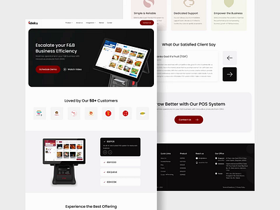 POS Landing Page animation design website landing page ui uiux