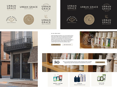 Urban Grace Branding + Website beautician beautician logo beauty beauty logo hair iowa iowa logo iowa web design salon salon logo salon website