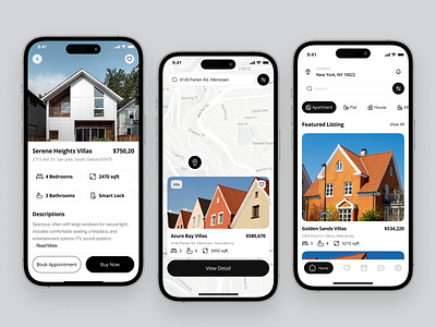 Real Estate Mobile App Design app designer clean designer filter listing listing app mobile mobile app property property serach real estate real estate app rental app ui design