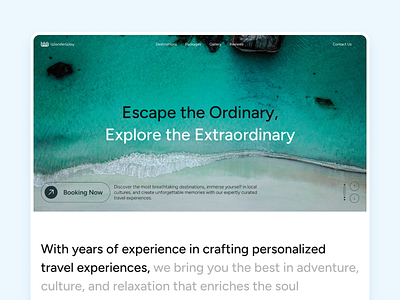 WanderWay - Travel Landing Page design website landing page ui uiux website