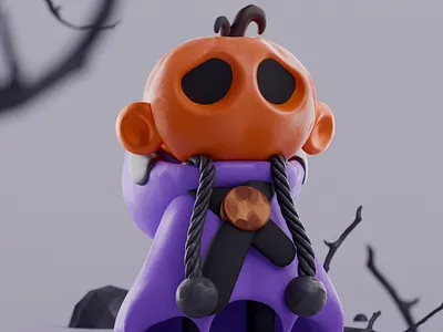 Pumpkin 3d 3d character 3d design character design halloween