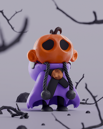 Pumpkin 3d 3d character 3d design character design halloween