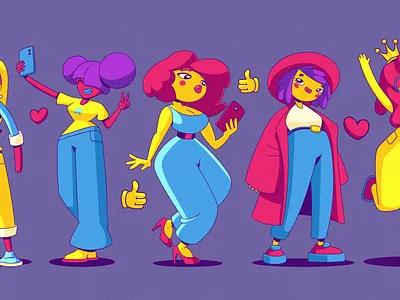 Bloggers character character design illustration vector