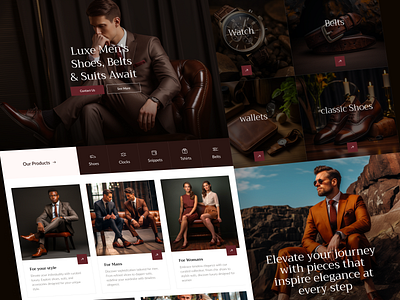 Walk - Manly Fashion Ecommerce Website design web designecommerce ecommerce landing landing page ui ui desing ui ux web design website website desgin