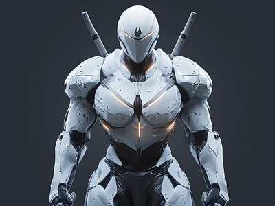 Dual-Blade Cyber Ninja 27d5rx4 3d 3d modelling blender cgi character design futuristic sci fi videogame