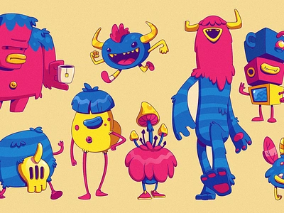 monsters character character design illustration monster vector