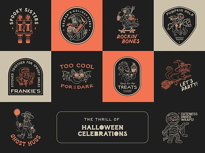 Halloween Celebrations - Full Previews apparel badge badge design branding clothing brand dark design editorial graphic design halloween icon illustration logo merch merchandise patch retro spooky sticker vintage