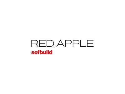 Red Apple logo architecture brand branding building logo logotype red residential typography