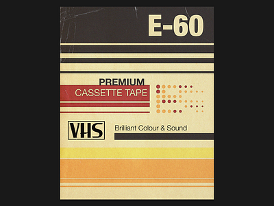 Retro VHS graphic design poster retro texture typography vhs