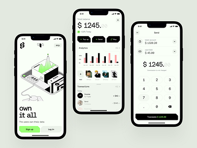 Crypto Balance animation app branding connect design ecommerce illustration internet motion graphics ui uidesign