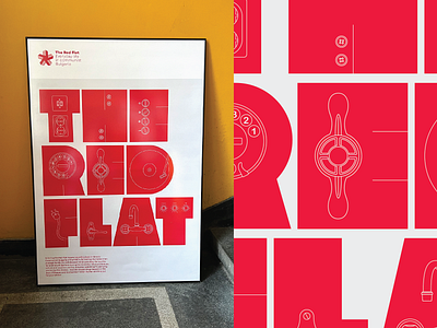 Poster for The Red Flat customtype de design graphic design poster type typography