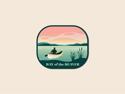 Bay of the Beaver birch canoe canada canoe trip graphic design great lakes illustration indigenous lacloche mountains northern ontario sticker design tourism wiikwemkoong