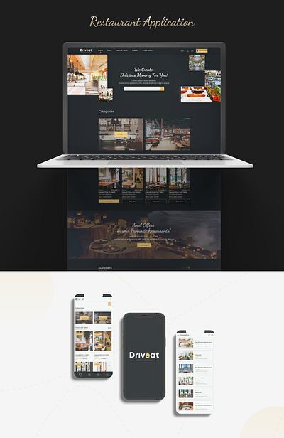 Restaurant Booking App & Web UI android app design branding figma ios photoshop ui ux website design