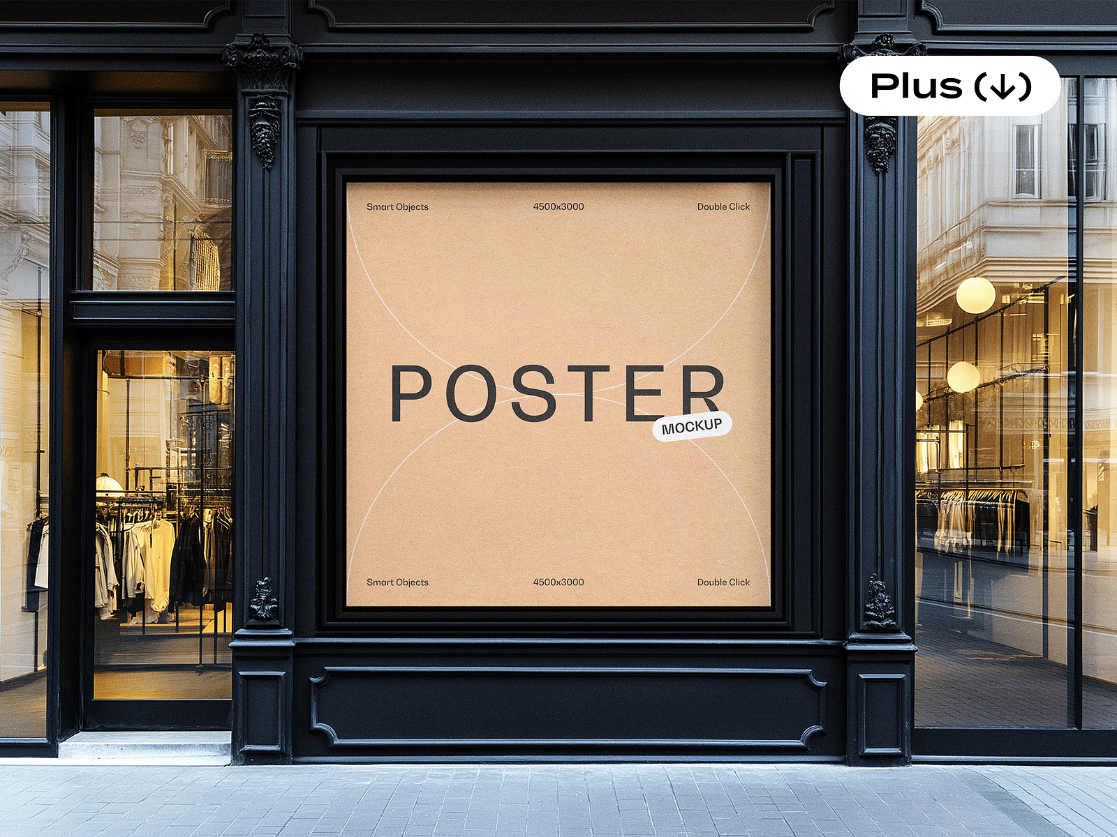 Square Storefront Poster Mockup by Pixelbuddha on Dribbble