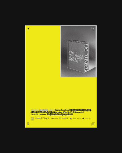 Design Sessions Poster 3d book bookdesign design font grain graphicdesign illustration lettering logo plakat plate poster print typography yellow