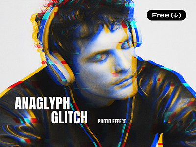 Anaglyph Glitch Photo Effect anaglyph computer download effect free freebie glitch glitched glitching mismatches monitor monochrome photo photoshop pixelbuddha psd screen stripes template triple