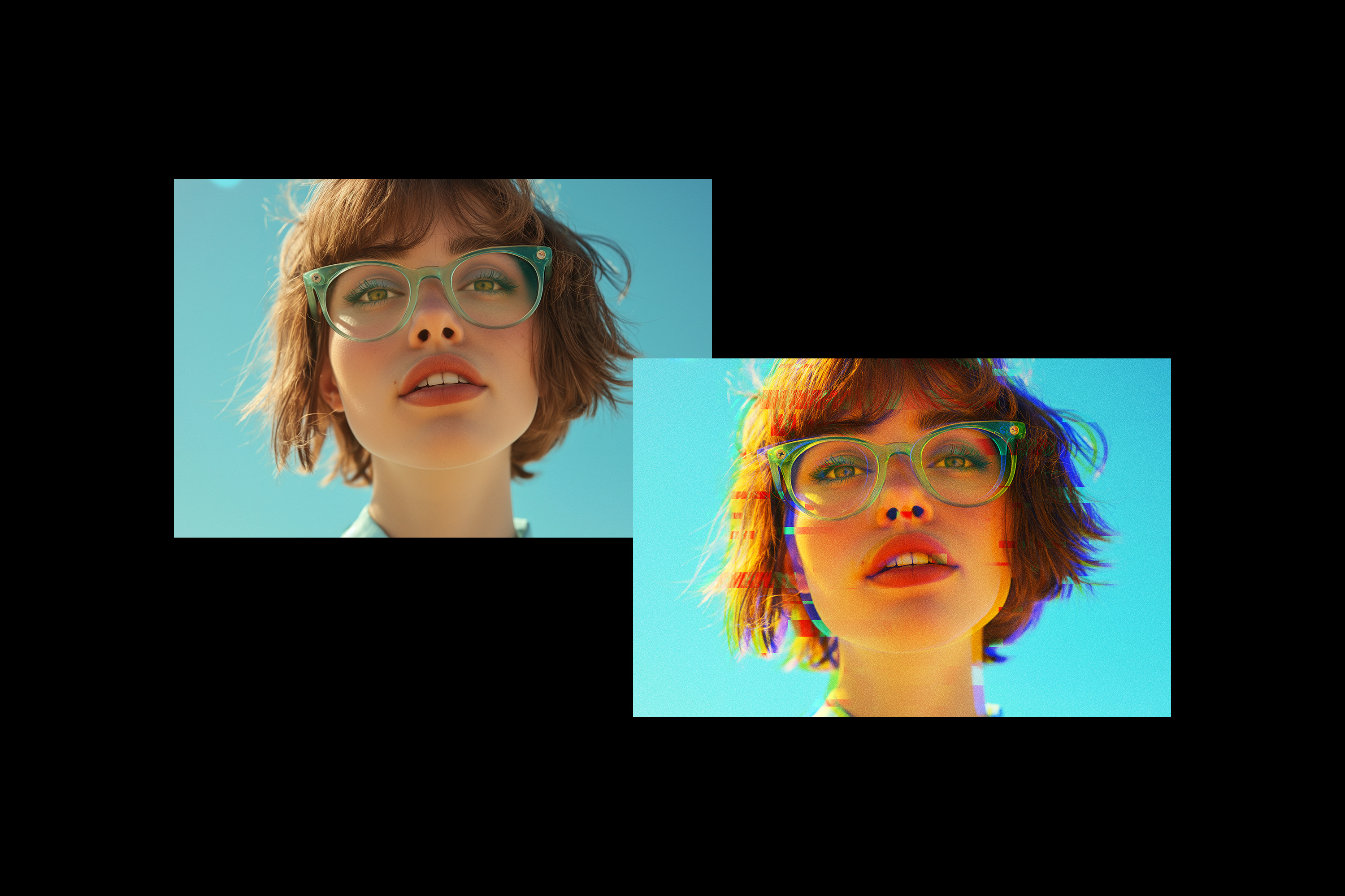 Anaglyph Glitch Photo Effect by Pixelbuddha on Dribbble