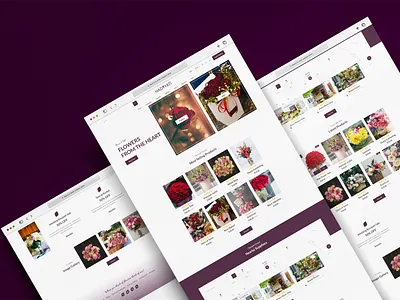 Flower Shop Web Design branding figma flowers logo photoshop ui ui ux website design