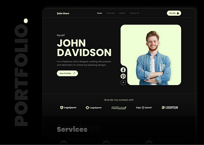 Portfolio Website Design figma landing apge portfolio ui ui design uiux user experience user interface ux ux design web design website website design