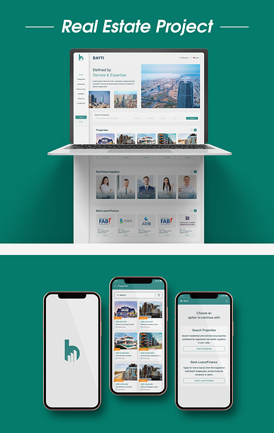 Sleek and Professional Real Estate Platform UI android figma ios ui ux website